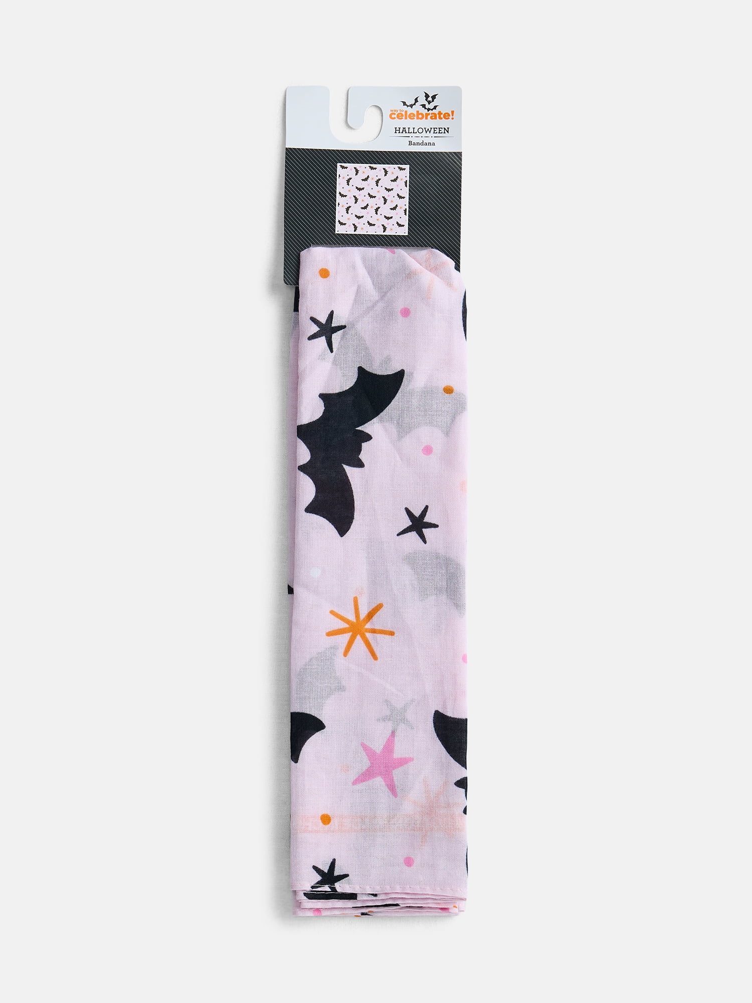 Halloween Women's Twinkle Bats Bandana from Way to Celebrate, One Size, Pink