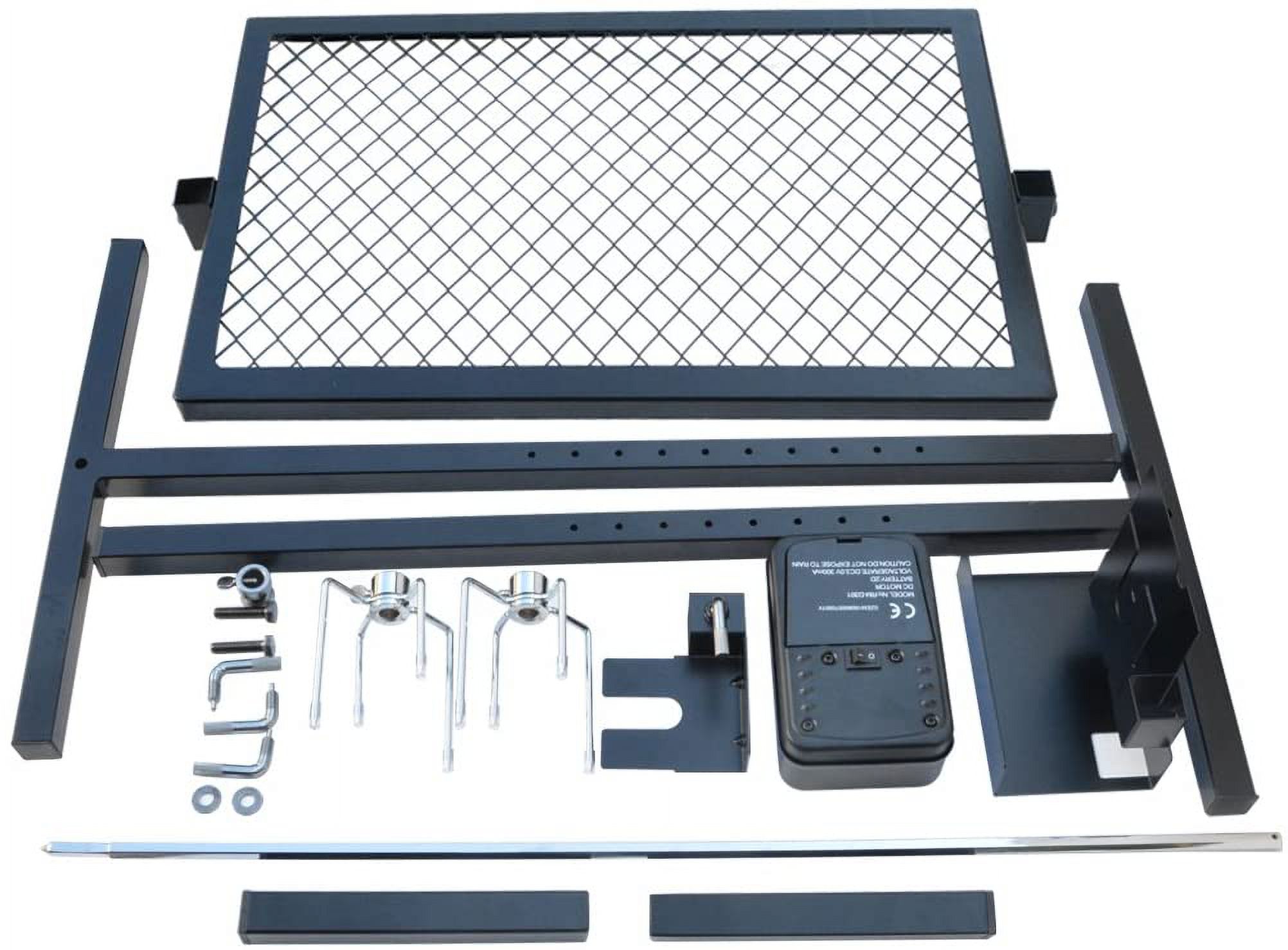 Only Fire 360 Adjustable Electric BBQ Rotisserie Grill and Spit Kit Outdoor Camping Grill