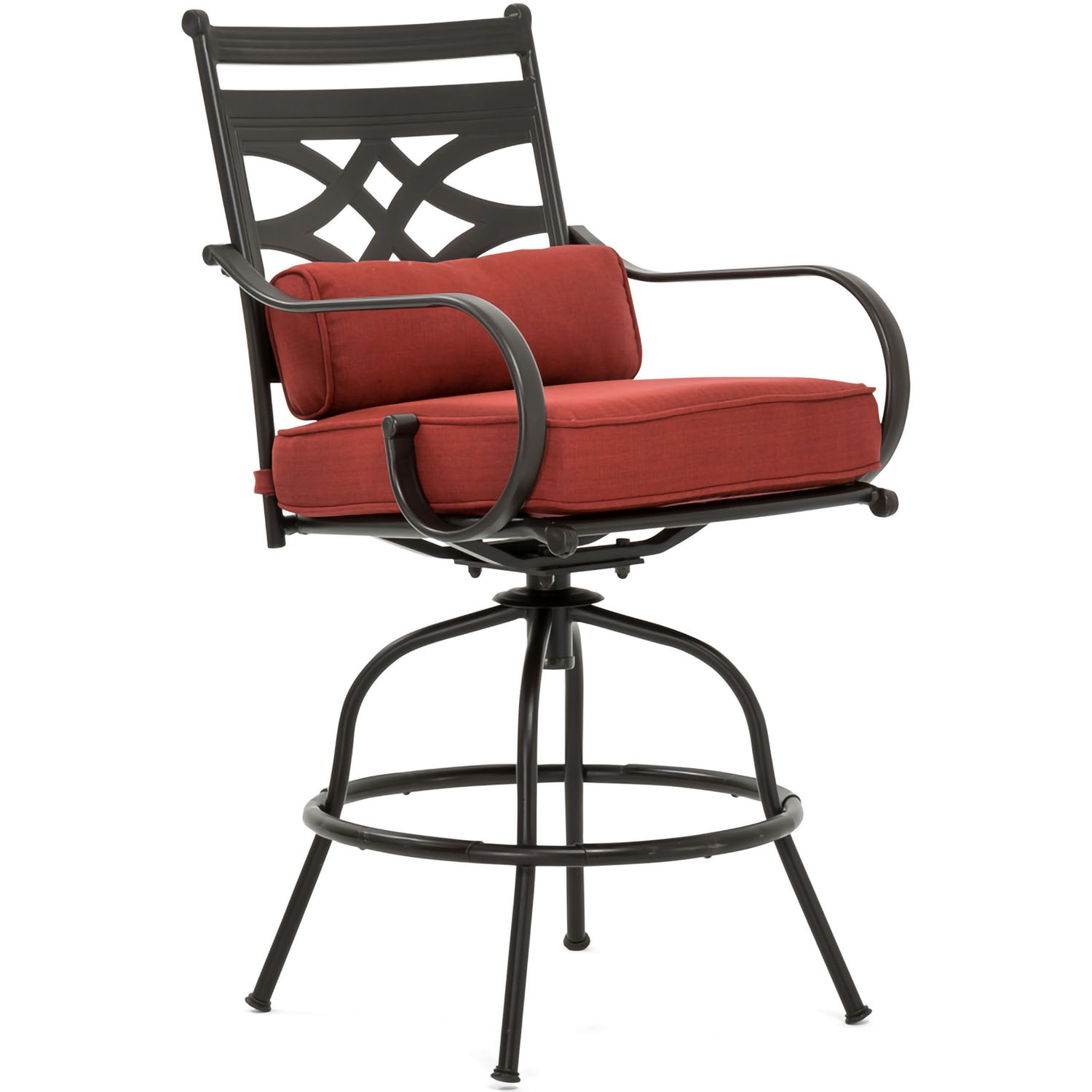 Hanover Montclair 5-Piece Steel Outdoor Counter-Height Patio Dining Set with Bar Table, Seats 4