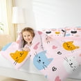 thumbnail image 4 of Castle Fairy Cute Cats 2Pcs Bedding Comforter Set for Girls Boys Children,Love Heart Print Twin Comforter Sets,Kawaii Pets Breathable Bedding Set,Ultra Soft Home Decor, 4 of 8