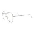 thumbnail image 6 of Hipster Metal Rectangle Double Bridge Blue Light Filtering Computer Glasses Silver, 6 of 8