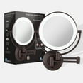 thumbnail image 3 of Zadro 20-Inch 10x Mag Next Generation Cordless Led Lighted Double Sided Round Wall Mirror, 3 of 10