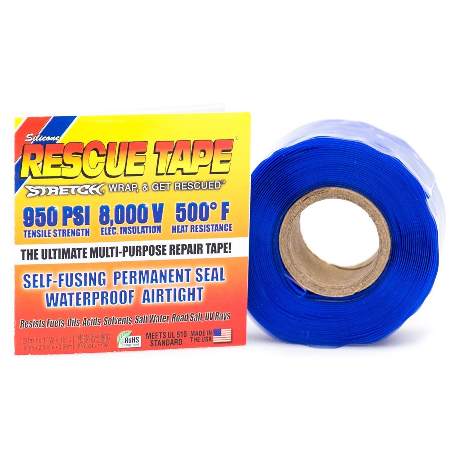 RESCUE TAPE, Original Silicone SelfFusing MultiPurpose Tape, Blue