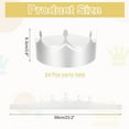 thumbnail image 2 of Uxcell 24Pcs Coronas de papel Corona de papel de aluminio plateado para cumpleaños, estilo hueco de arco, 2 of 6