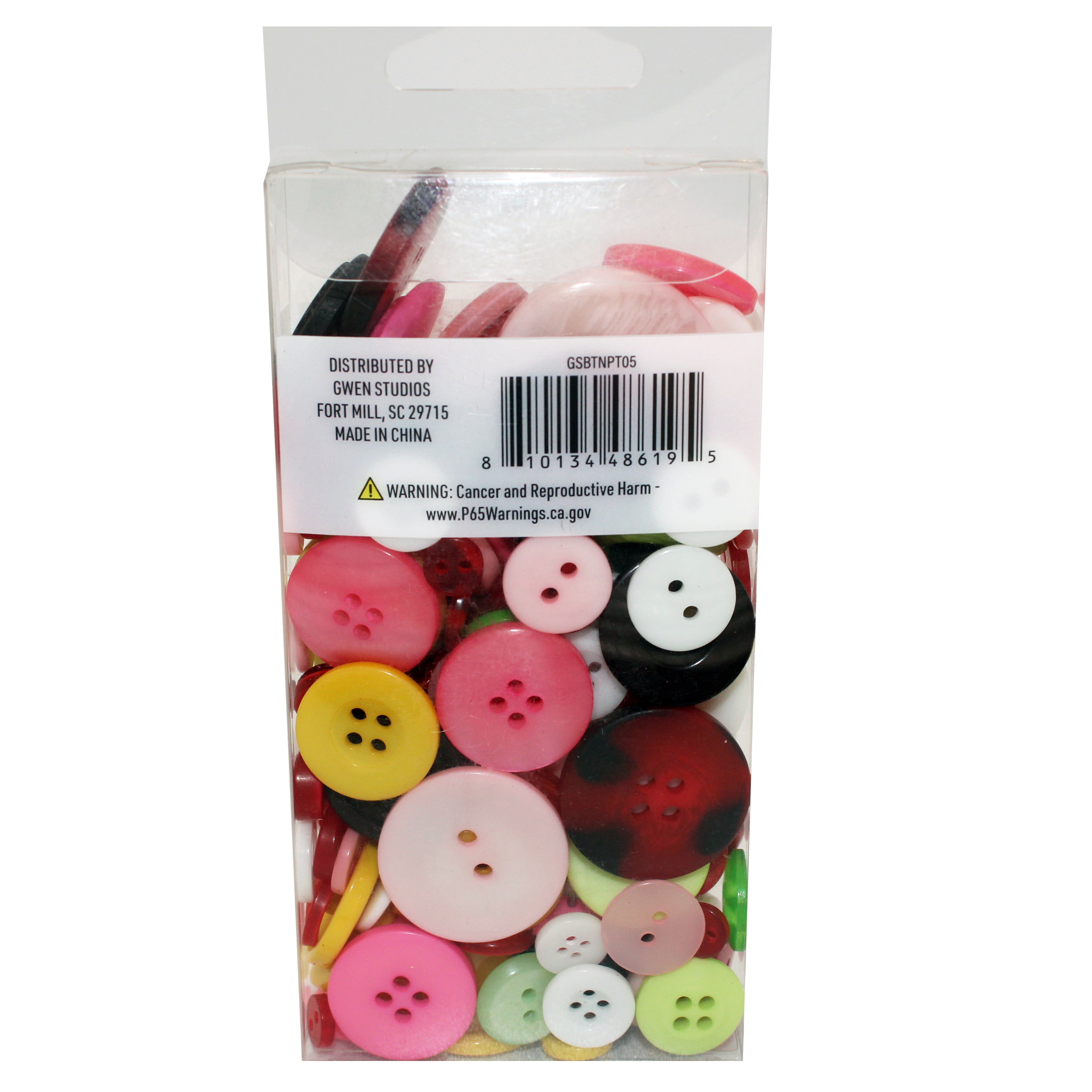 (2 pack) Gwen Studios Plastic Sewing Buttons Value Pack, 3.5 oz., Assorted Sizes, Multicolor