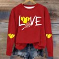 thumbnail image 2 of Timegard Womens Crewneck Sweatshirt Fall Loose Comfy Drop Shoulder Print Long Sleeve Pullover Tops, 2 of 4