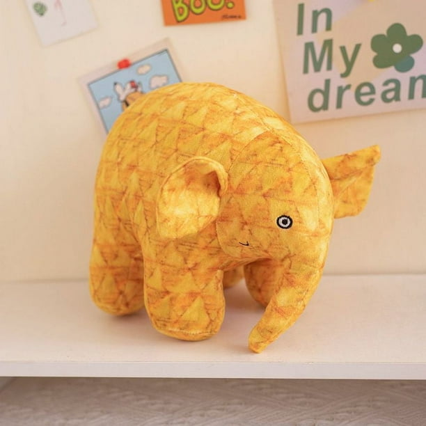 Muneco de peluche de 30 cm con diseno creativo de Elmer el elefante a cuadros con dibujos animados Emma regalo para ninos regalo de Navidad