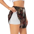 thumbnail image 2 of Haiem Hearts and French Bulldog Women's 2 in 1 Running Shorts - Lightweight Athletic Workout Gym Yoga Breathable Sports Shorts Liner with Phone Pockets-Large, 2 of 9