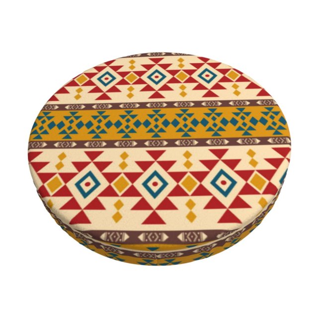 Easygdp Aztec Print Easy To Install Bar Stool Covers&Stool Covers Round&Elastic Stool Cover, Barstool Covers,Washable&Bottom With Elastic Edge-14 inch