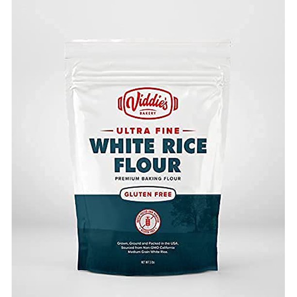 Gluten Free Ultra Fine White Rice Flour (3 Pound Bag)