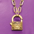 thumbnail image 2 of Ross-Simons Italian 14kt Yellow Gold Floral Lock Necklace, Women's, Adult, 2 of 5