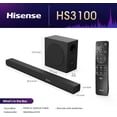 thumbnail image 3 of Restored Hisense HS3100 3.1Ch Sound Bar with Wireless Subwoofer, 480W, DTS Vritual: X, Dolby Digital Plus, Bluetooth 5.3, EzPlay, Roku TV Ready, HDMI/AUX/ARC/Optical (HS3100, 2024 Model), 3 of 7
