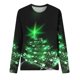 thumbnail image 4 of Puntoco Mujer Moda Suelta Manga Larga Cuello Redondo Blusa Navidad Impresión Camiseta tops Puntoco Puntoco-2908, 4 of 4