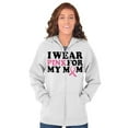 thumbnail image 5 of I Wear Pink For My Mom Support Zip Up Hoodie Men's Women's Brisco Brands S, 5 of 6