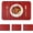 Red, variant on Red Placemats Set of 4, Heat Resistant Washable Wipeable Square Vinyl Place Mats Indoor/Otudoor, Wood Grain Table for Dining Patio Kitchen Decor, 11.8\u201d x 17.7\u201d -