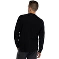 thumbnail image 2 of Mens Long Sleeve Cotton Rib Henley Lounge Top Shirt, 2 of 4