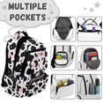 thumbnail image 5 of Aplkyhs Pink Cow Print Kids Backpack Set 4Pcs Kids Backpack for Girls with Lunch Box Pencil Case and Water Bottle Case Cover Suitable for Elementary Middle School High School, 5 of 7