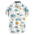 thumbnail image 4 of Gym Shirts Men Cotton,Hawaiian Shirts for Men Casual Summer Beach Shirt Button Down Floral Tropical Vacation Short Sleeve Shirts, 4 of 6