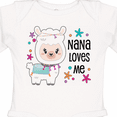 thumbnail image 4 of Inktastic Nana Loves Me- Cute and Happy Llama Boys or Girls Long Sleeve Baby Bodysuit, 4 of 5