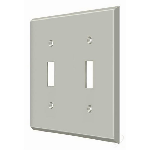 Deltana SWP4761U15 Switch Plate; Double Standard; Satin Nickel Finish