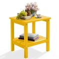 thumbnail image 5 of FUNDAZE HDPE 2-Layer End Table for Living Room, Outdoor Side Table, Patio Small End Table, Lemon Yellow, 5 of 12