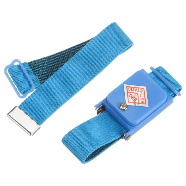 Unique Bargains Bracelet Antistatique, Bracelet Antistatique Réglable Sans Fil avec Bracelet de Rechange Réparation Électronique Bleu