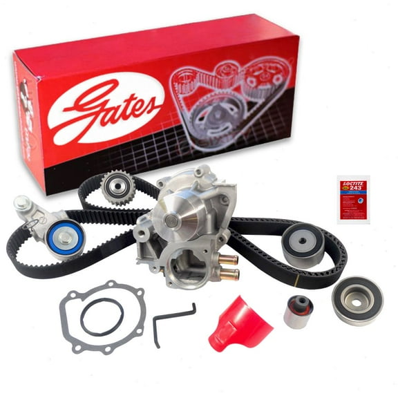 Gates PowerGrip Timing Belt Kit w Water Pump compatible with Subaru Forester 2.5L H4 2004-2007