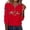 Red, variant on Women's Tops T-Shirts Patriotic Graphic Short Sleeve Fourth Of July Celebration National Day Commemorative Going Out Shirts