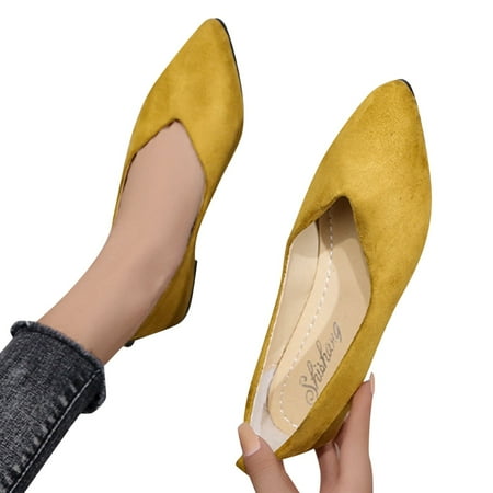 

f21 Fashion Womens Casual Shoes Breathable Slip On Outdoor Leisure Shoes Womens Flat Sandals Dress Shoes Size 8 Yellow