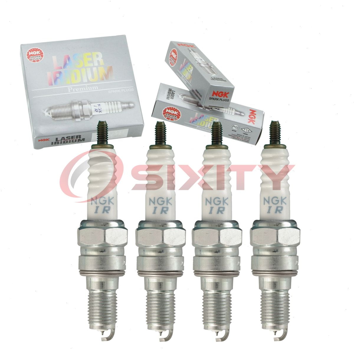 4 pc NGK 5766 Laser Iridium Spark Plugs for 31912-MEL-003 5642 VUH27ES Ignition Wire Secondary