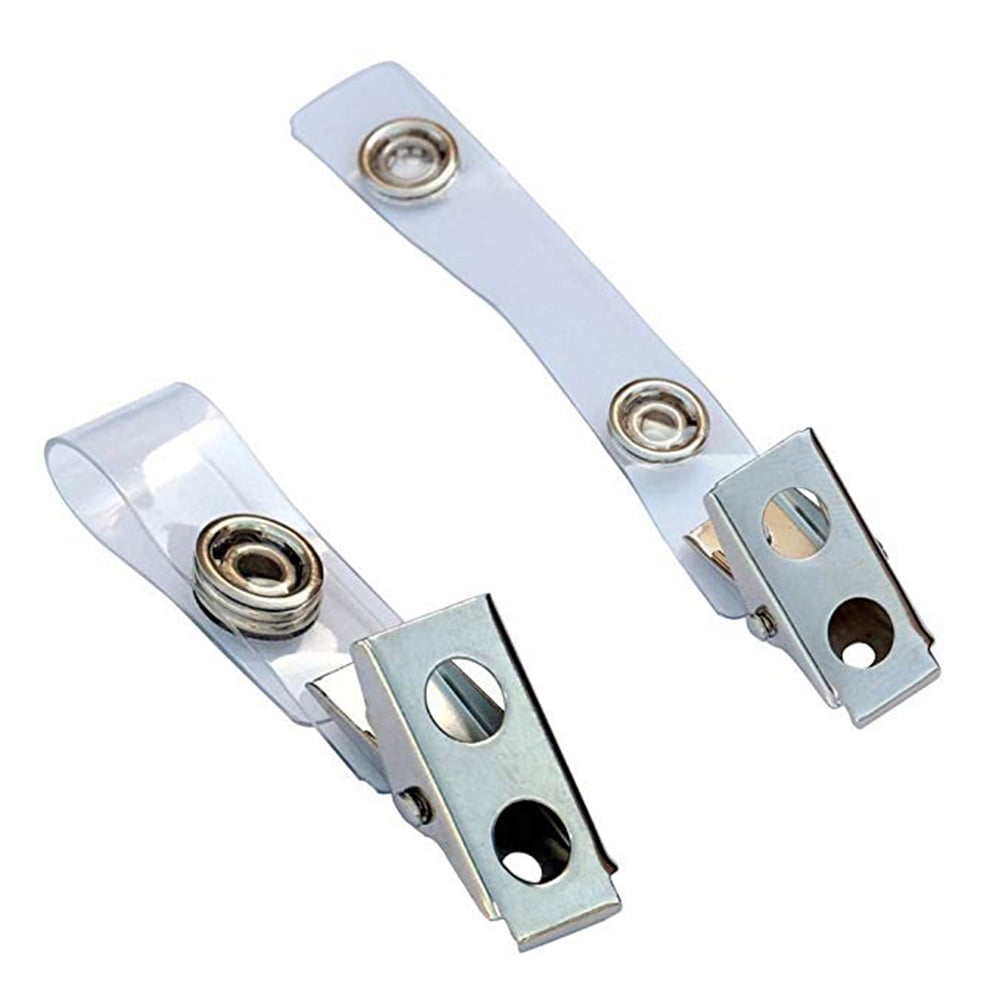 Supvox Badge Reel with Belt Clip and Clear PVC Strap for Conventions and Seminars 100Pcs