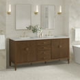 thumbnail image 5 of James Martin Vanities 72" Double Vanity, Carbon Oak w/ 3 CM Eternal Jasmine Pearl Quartz Top, 5 of 7