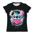 thumbnail image 3 of Camisetas de Disney Stitch para niñas, ropa informal de verano de manga corta con bonitos dibujos animados para niños, camisetas con corazones, camisetas suaves para niños, 3 of 5