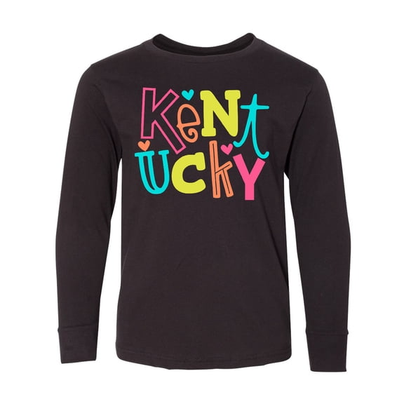 Inktastic Colorful State of Kentucky Long Sleeve Youth T-Shirt