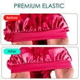thumbnail image 6 of DODAMOUR Extra Long Satin Bonnet for Women, Adjustable Braid Bonnet with Tie Band, Double Layer Elastic Silk Bonnet for Braids Hair Sleeping Cap (Rose Red), 6 of 6