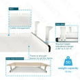 thumbnail image 4 of FRMSAET Under Desk Mounting Keyboard Tray All-Metal Material Office Drawer (30 inches, White), 4 of 7