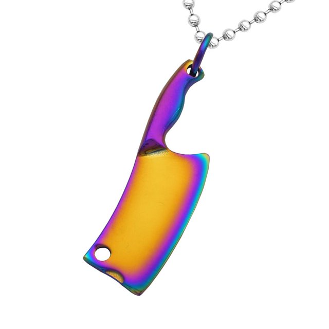 Herramienta de cocina de material acero inoxidable de moda Collar de cadena colgante creativo Amarillo