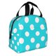 thumbnail image 2 of Fotbe Aqua And White Polka Dot Bolsa Térmica con Estampado y Forro de Aluminio Grueso Bolsa de Almuerzo con Bolsillo Frontal para Hombres y Mujeres, Ideal para Trabajo, Escuela, 2 of 8