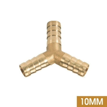 

YaSaLy Brass T Y Piece 3 WAY Joiner Fuel Hose Joiner Tee Connector Air Water Gas