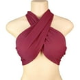 thumbnail image 7 of Umfun Women's Flirty Wrap Tube Top - Cross Front Halter Bandeau, Buttery Soft Stretch Knit Crop Top for Sunny Vacation & Daily Wear, 7 of 7