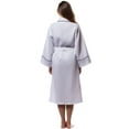 thumbnail image 4 of Waffle Shawl Long Robe Square Pattern White, 4 of 4