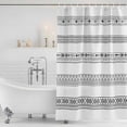 thumbnail image 4 of Black White Geometric Waterproof Fabric Shower Curtain,Modern Buffalo Plaid Abstract Art Waterproof Fabric Shower Curtain for Bathroom Curtains Bathtubs Shower Curtains with 12 Hooks Extra Long 72x84, 4 of 8