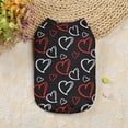 thumbnail image 2 of Cotton Love Heart Dog Shirts for Small Dogs Chihuahua Puppy Clothes Tank Vest, Black, XL, 2 of 7