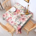 thumbnail image 2 of Pioneer Flower Floral Print Pattern Square Tablecloth,Waterproof Square Table Cover,Wipeable Spillproof Washable Table Cover for Home Kitchen Party Decor 60"x60"(152x152cm), 2 of 6