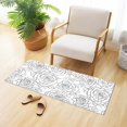 thumbnail image 6 of Haosy Lines Roses Bathroom Rugs Non Slip Absorbent Soft Plush Quick Dry Bath Mat, 39"x20", 6 of 8