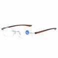 thumbnail image 5 of Gafas de lectura antiazules sin marco de metal, exquisitas y ultraligeras, con diafragma, 5 of 5