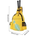 thumbnail image 3 of serony Wear-resistant Tennis Backpack Badminton Bag Large Capacity Storage Bags Waterproof Windproof Knapsack Rucksack Good Sealing Yellow, 3 of 8