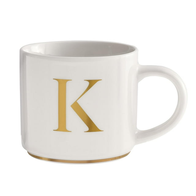 Taza para Café de Iniciales Oro de 500ml LuckyLy, Letra A dorado 500 ml