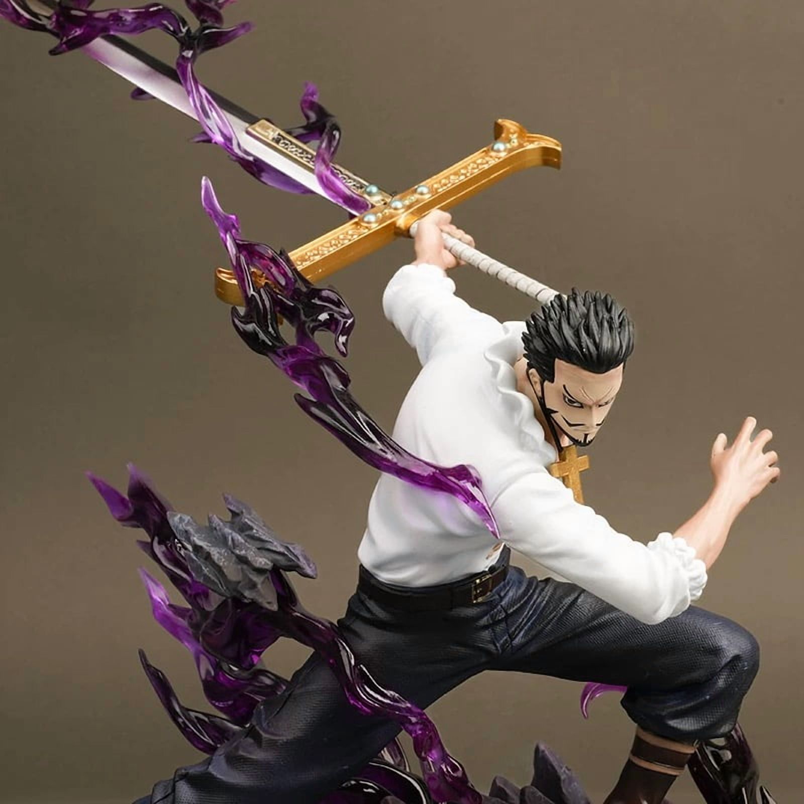 New Seven Warlords Of The Sea Dracule Mihawk (Combat Ver) Character Anime Model Statue Action Figures Desktop Ornament Popular Decorations Fan Souvenirs Creative Gift Collectable