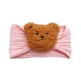 thumbnail image 2 of Diadema de bebé recién nacido para niñas con decoración de oso de 0 a 3 años de edad, diademas anchas para niños, diadema elástica, accesorios para el Rosa CUTICAT Diademas para recién nacidos, 2 of 7